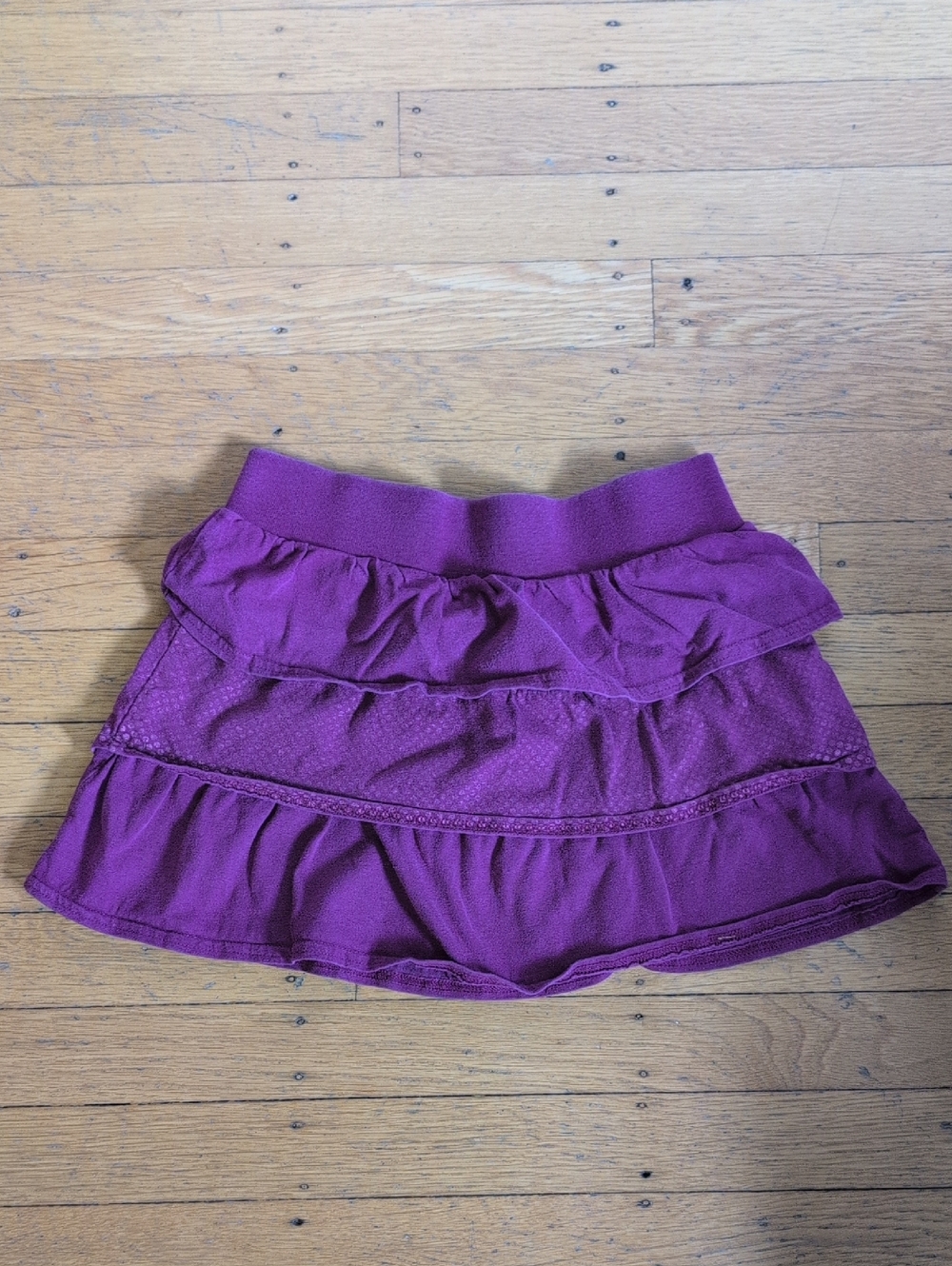 Purple Ruffle Layered Skirt